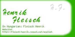 henrik fleisch business card